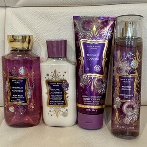 Bath and Body Works Moonlit Goddess 4 Pieces Body Care Set Full Size NIB